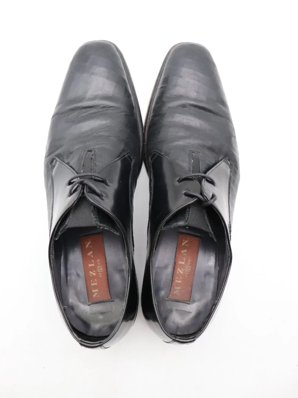 Mezlan Black Leather Men's Size 8.5 M Derby Oxford Dress Shoes Lace Up